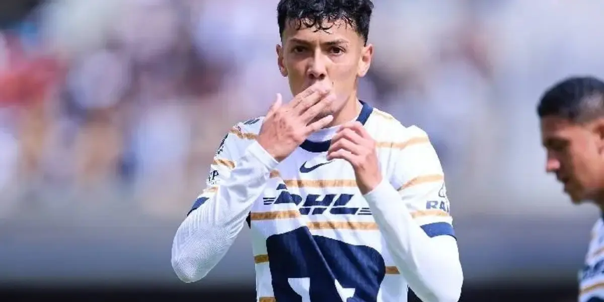 Jorge Ruvalcaba festeja gol de los Pumas (Fuente: Mexsports)