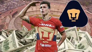 Juan Dinenno con Pumas / Foto. Luis Estrello