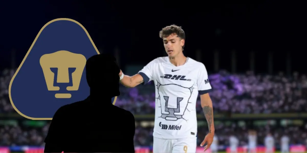 Juan Ignacio Dinenno jugando un partido con la playera de Pumas