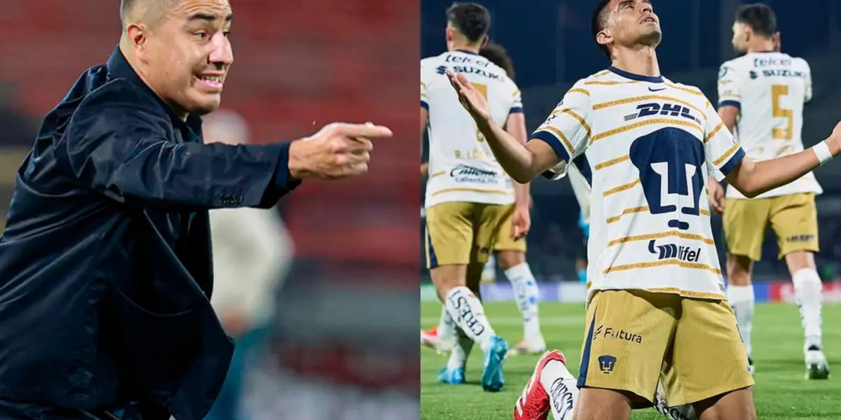 Juárez da instrucciones en el campo de juego, a la derecha, Martínez festeja (Fuente: Caracol y Mexsports)