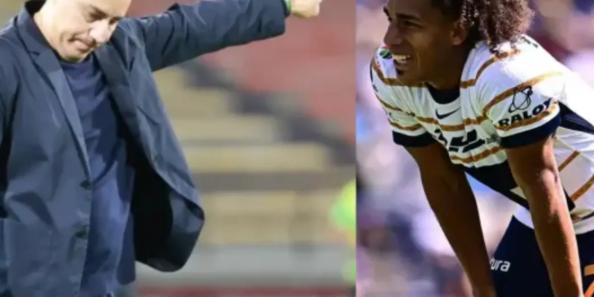 Juárez molesto en juego, a la derecha, Carrasquilla mira cotejo (Fuente: RCN y Mexsports)