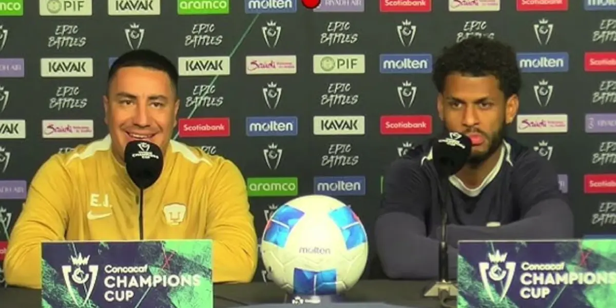 Juárez y Caicedo en conferencia de prensa (Fuente: Concacaf)