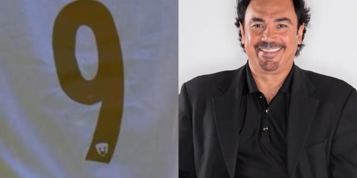 Jugador con la playera 9 de Pumas, a la derecha, Hugo Sánchez (Fuente: Pumas e ESPN)