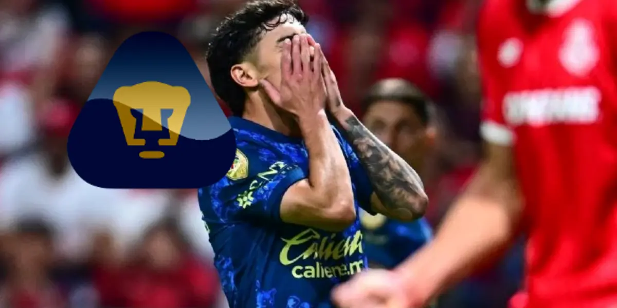 Jugador de América se lamenta una oportunidad de gol fallada (Fuente: Mexsports)