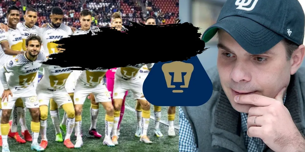 Jugadores de Pumas en el campo de Xolos, a la derecha, Martinoli (Fuente: Mexsports y Azteca)