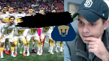 Jugadores de Pumas en el campo de Xolos, a la derecha, Martinoli (Fuente: Mexsports y Azteca)