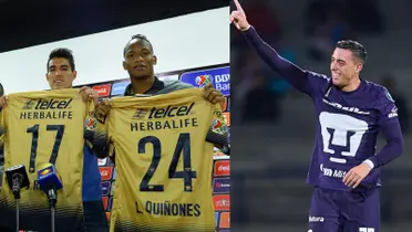 Jugadores de Pumas presentados en conferencia, a la derecha, Funes marca gol (Fuente: Marca y Mexsports)