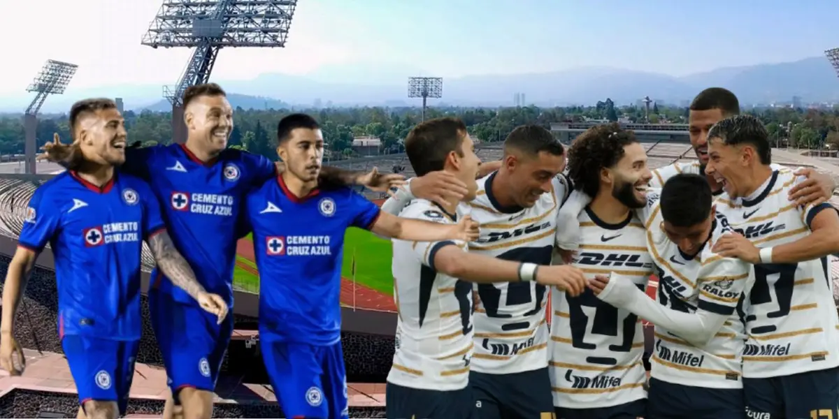 Jugadores de Pumas y Cruz azul/FOTO: Mexsport