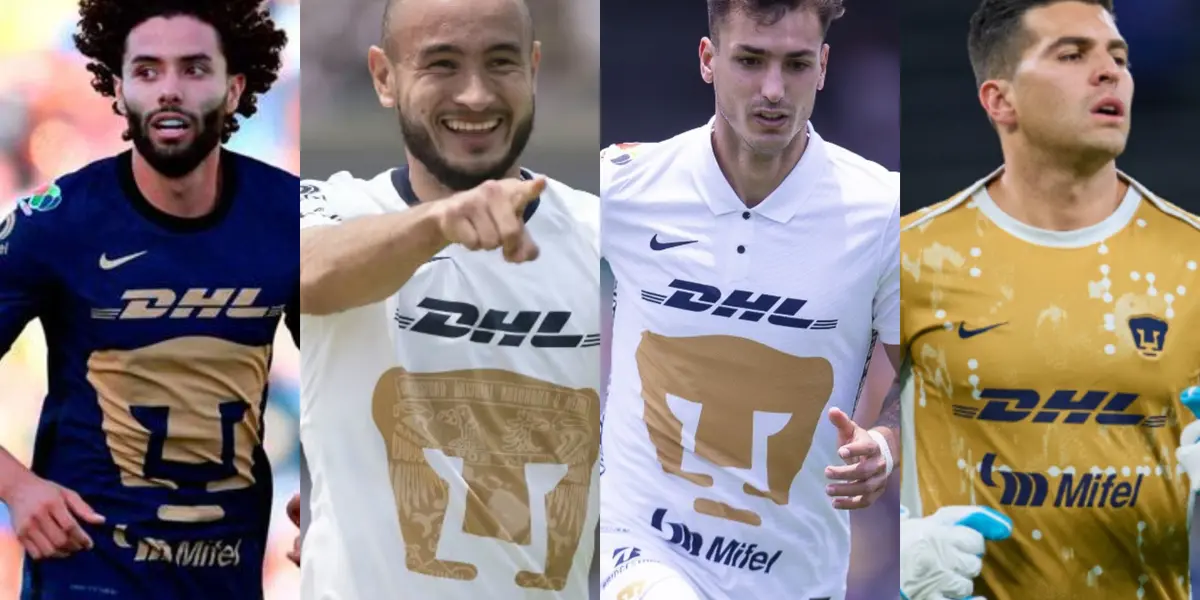 Jugadores ex Pumas corriendo en el campo de juego (Fuente: Mexsports)