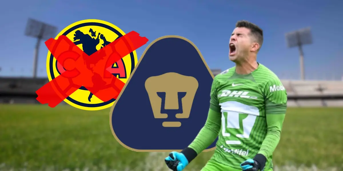 Julio González celebrando un gol con el uniforme de Pumas en un partido de Liga MX