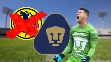 Julio González celebrando un gol con el uniforme de Pumas en un partido de Liga MX