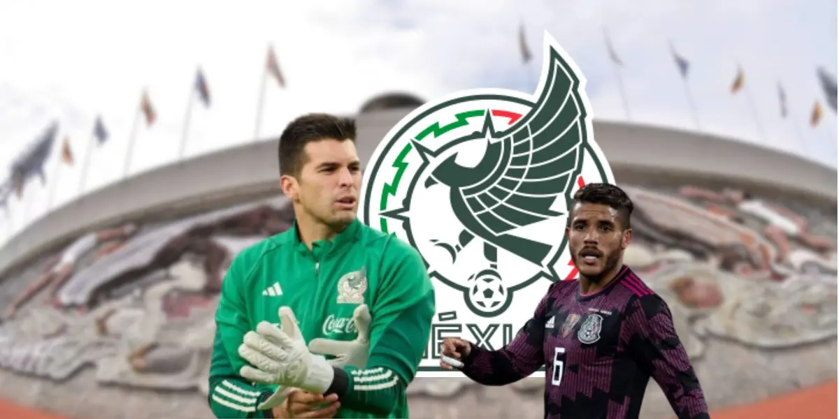 Julio González durante un entrenamiento con la Selección Mexicana