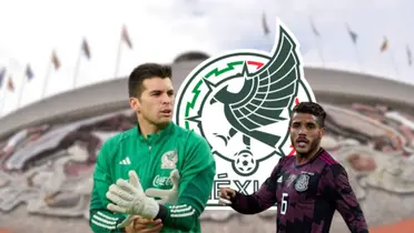 Julio González durante un entrenamiento con la Selección Mexicana