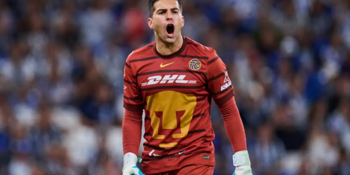 Julio González festeja gol de Pumas en el estadio de Puebla (Fuente: Mexsports)