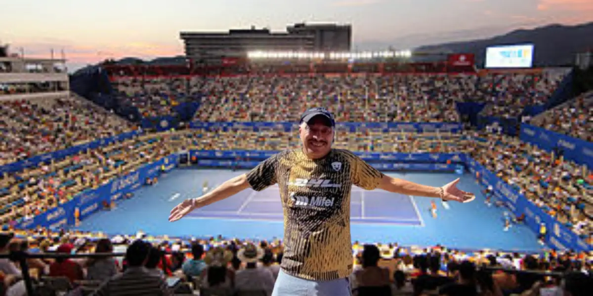 La porra de Don Beto llegó hasta el Abierto Mexicano de Tenis, lo cual no fue del agrado de los asistentes.