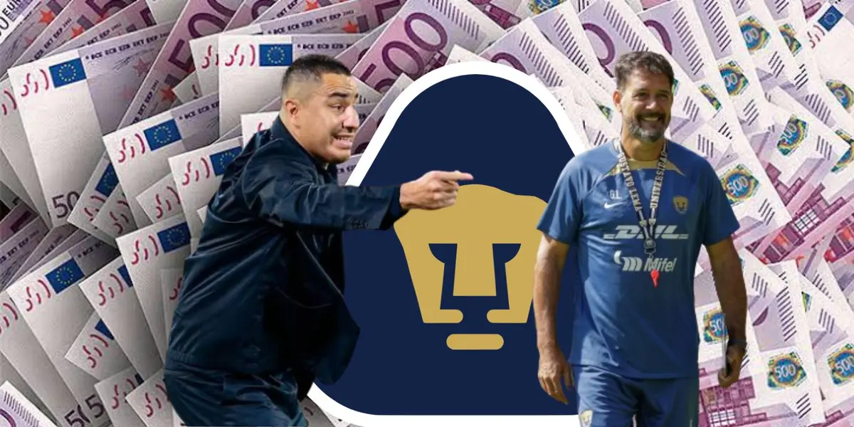 Lema y Efra con escudo de Pumas/FOTO: Récord