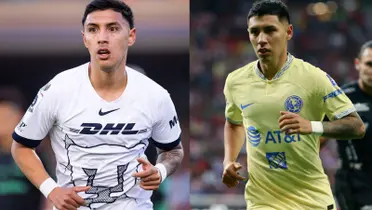 Leo Suárez con la playera de Pumas y la del América (Fuente: Mexsports)