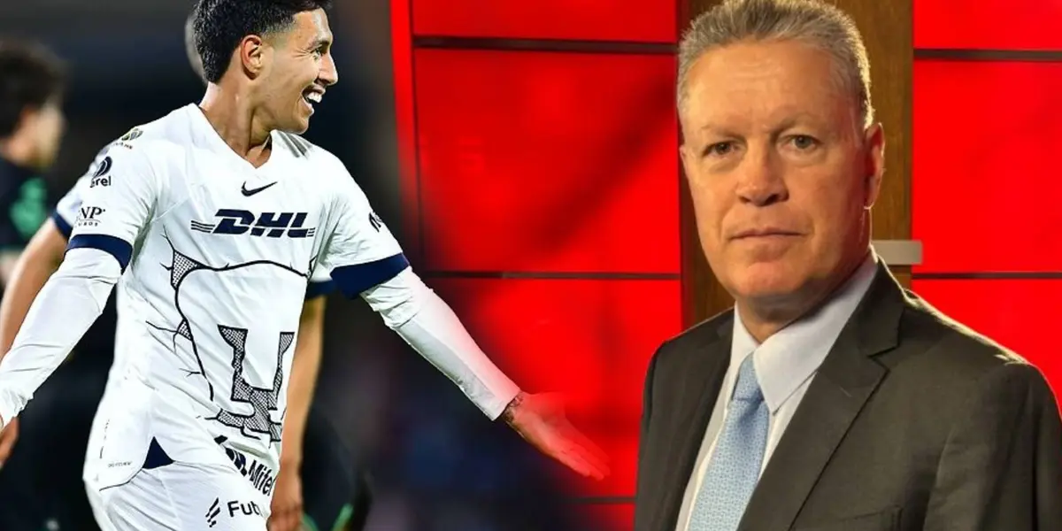 Leo Suárez con Pumas y Ricardo Peláez ESPN | FOTO: Foto ESPN y Mexsport