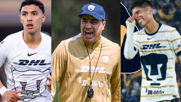 Leo Suárez en campo de juego, a la derecha, Quispe y Juárez (Fuente: Mexsports)