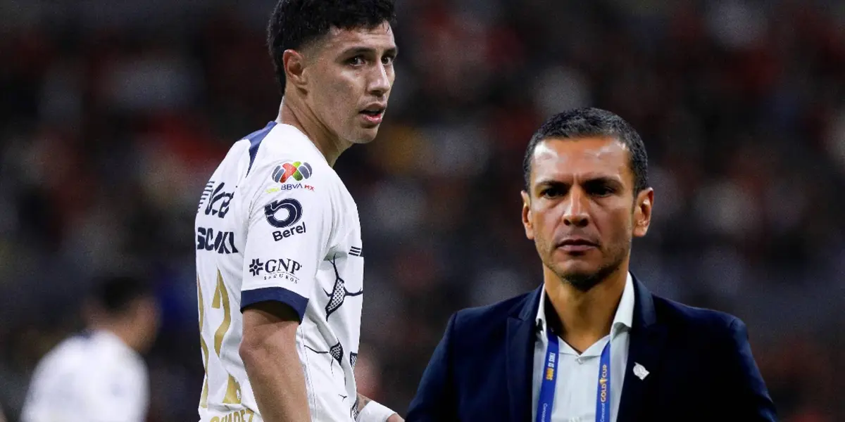 Leo Suárez jugando con Pumas y Jaime Lozano