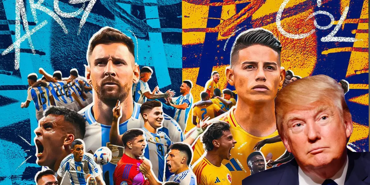 Lionel Messi con Argentina y James Rodríguez con Colombia, Donald Trump