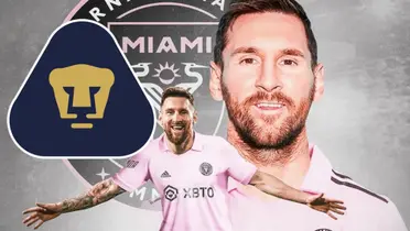 Lionel Messi con el Inter de Miami con escudo de Pumas