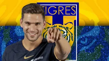 Lisandro Magallán con escudo de Tigres