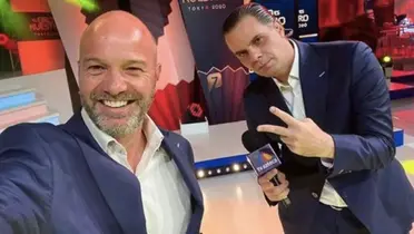 Luis García y Christian Martinoli en TV Azteca