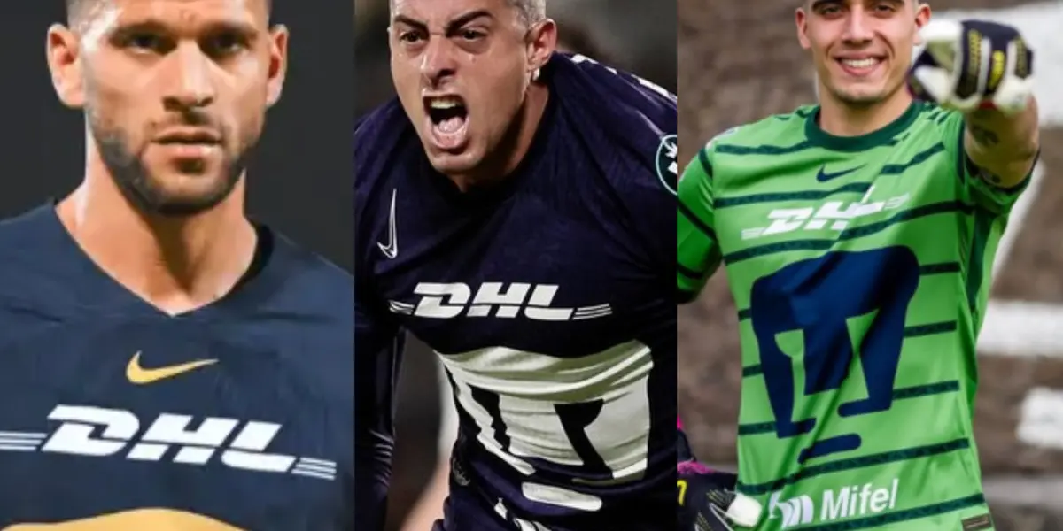 Magallán, Funes Mori y Padilla, jugadores que deben renovar contrato con Pumas (Fuente: Mexsports y Pumas)