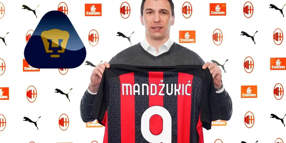 Mandzukic presentado en el AC Milan con la playera 9 (Fuente: Mexsports)