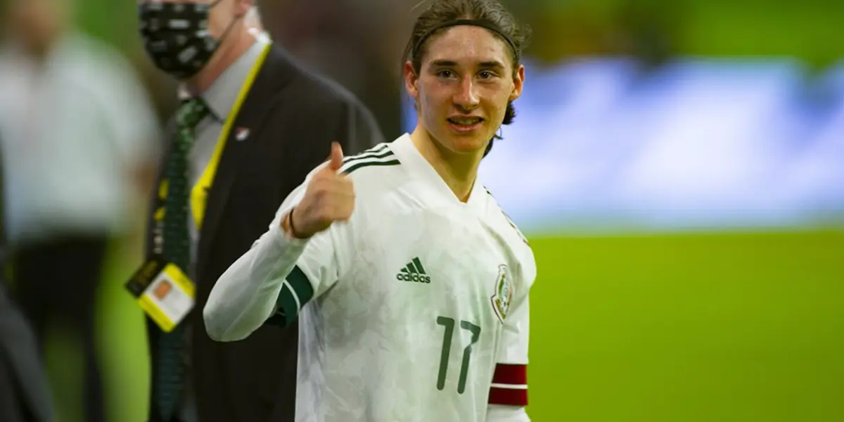 Marcelo Flores ingresa al cambio con la selección de México (Fuente: Mexsports)