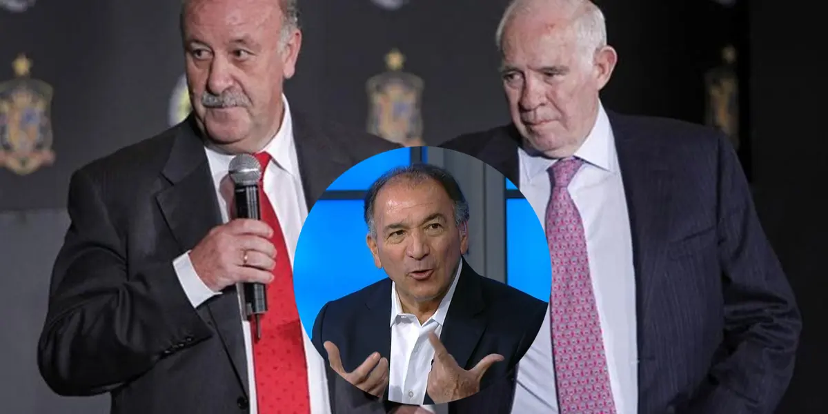 Mario Carrillo con Luis Aragonés y Vicente del Bosque