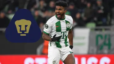 Marquinhos con el Fernervanhos y escudo de Pumas