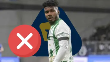 Marquinhos con el Fernervanhos y escudo de Pumas y tache