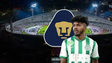 Marquinhos con playera de Fenervhos y escudo de Pumas