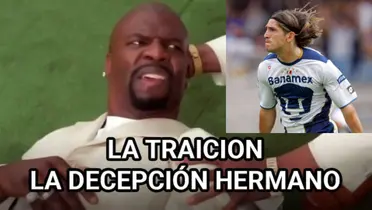 Meme de la traición, la decepción hermano, Bruno Marioni con Pumas