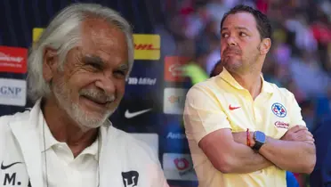 Miguel Mejía Barón con Pumas (Foto: EFE) y Santiago Baños con América (Foto: Mexsport)