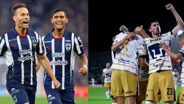 Monterrey y Pumas celebrando/FOTO: Rayados