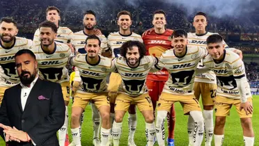 Morales y jugadores de Pumas/FOTO: X Pumas