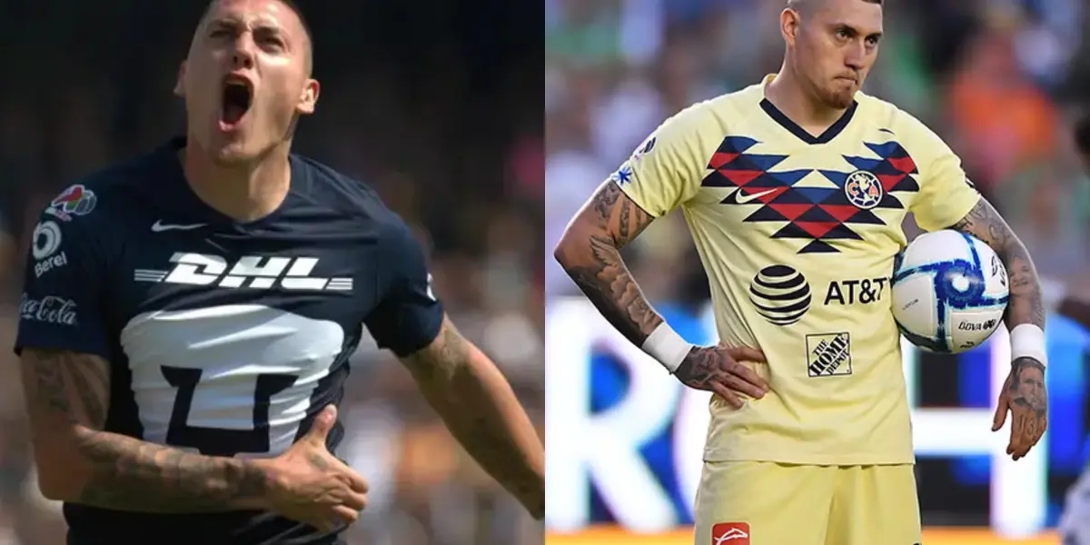 Nicolás Castillo festeja gol con Pumas, a la derecha, falla penal con América (Fuente: Mexsports)