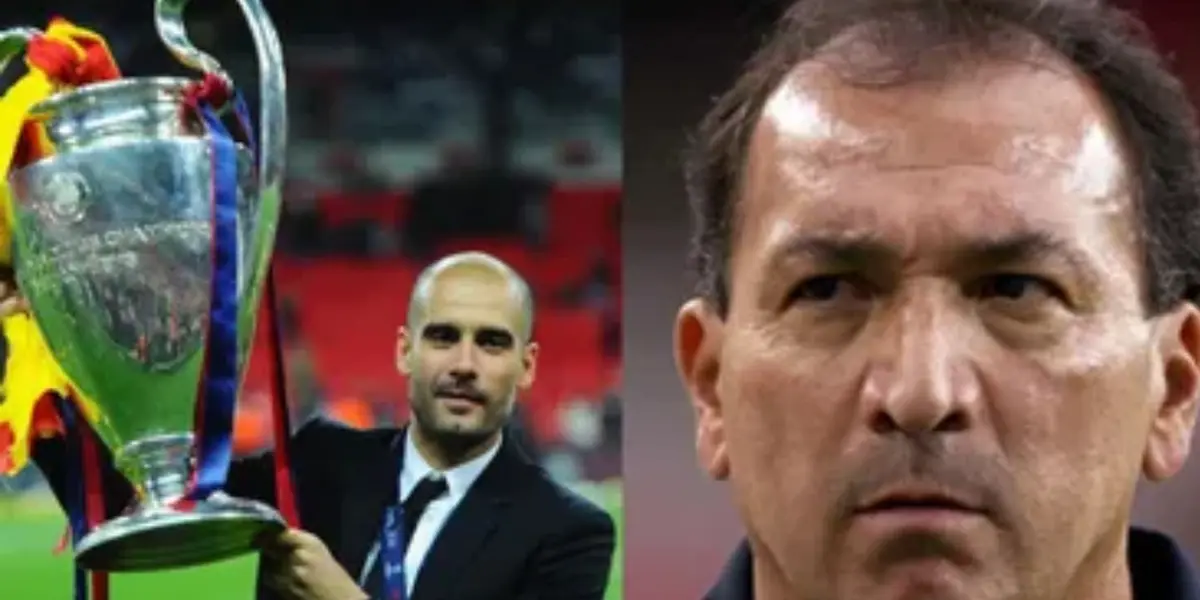 Pep Guardiola y Mario Carrillo