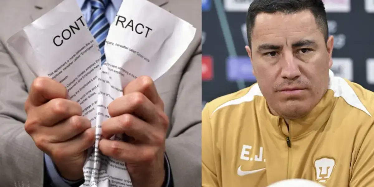 Persona rompe contrato, a la derecha, Juárez en conferencia de prensa (Fuente: Deposit Shop y Concacaf)