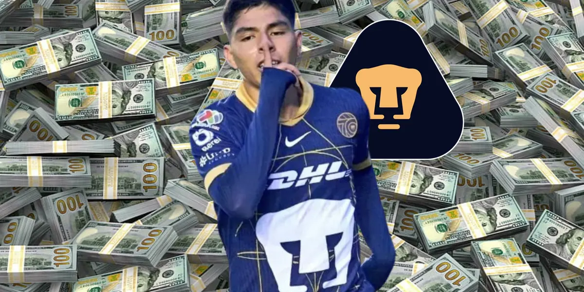 Piero Quispe con Pumas / Foto: Especial