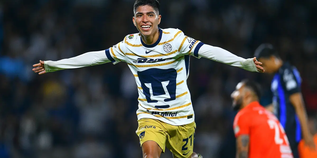 Piero Quispe marca gol con el combinado de Pumas (Fuente: Mexsports)