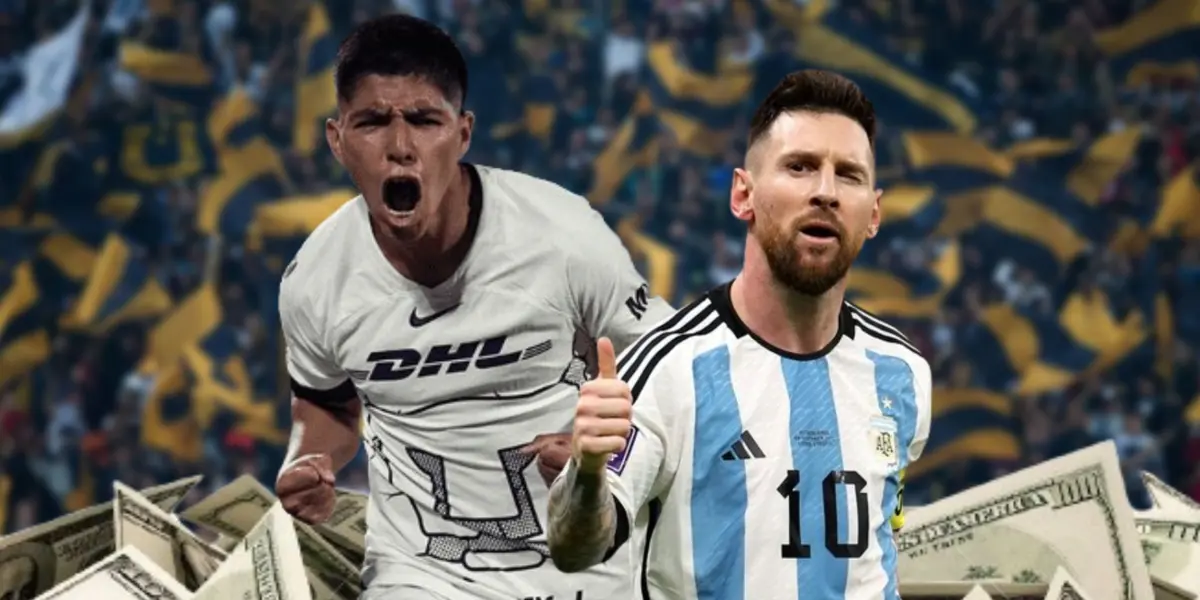 Piero Quispe y Lionel Messi