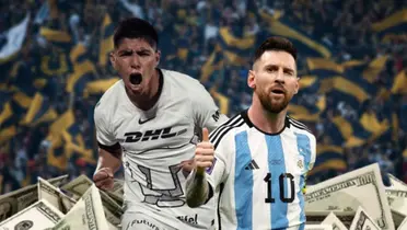 Piero Quispe y Lionel Messi