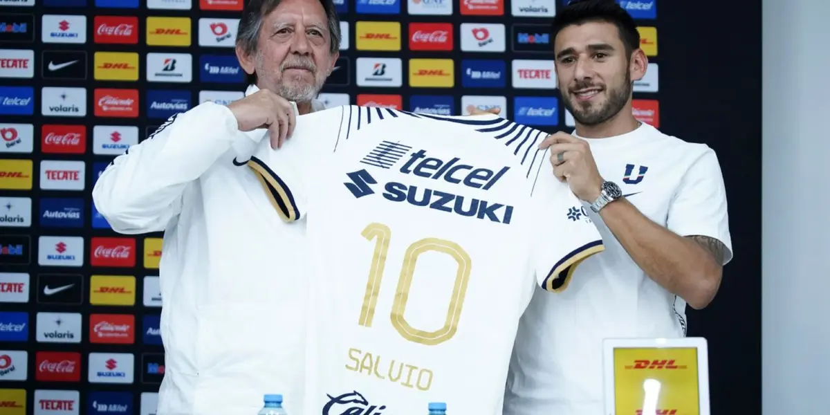 Presentación de Toto Salvio en Pumas (Fuente: Pumas)