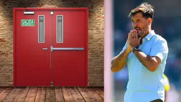 Puerta de salida, a la derecha, Gustavo Lema ruega (Fuente: Mexsports y Freepick)