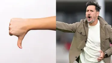 Pulgar abajo, a la derecha, Gustavo Lema dirgiendo (Fuente: Istock y Mexsports)