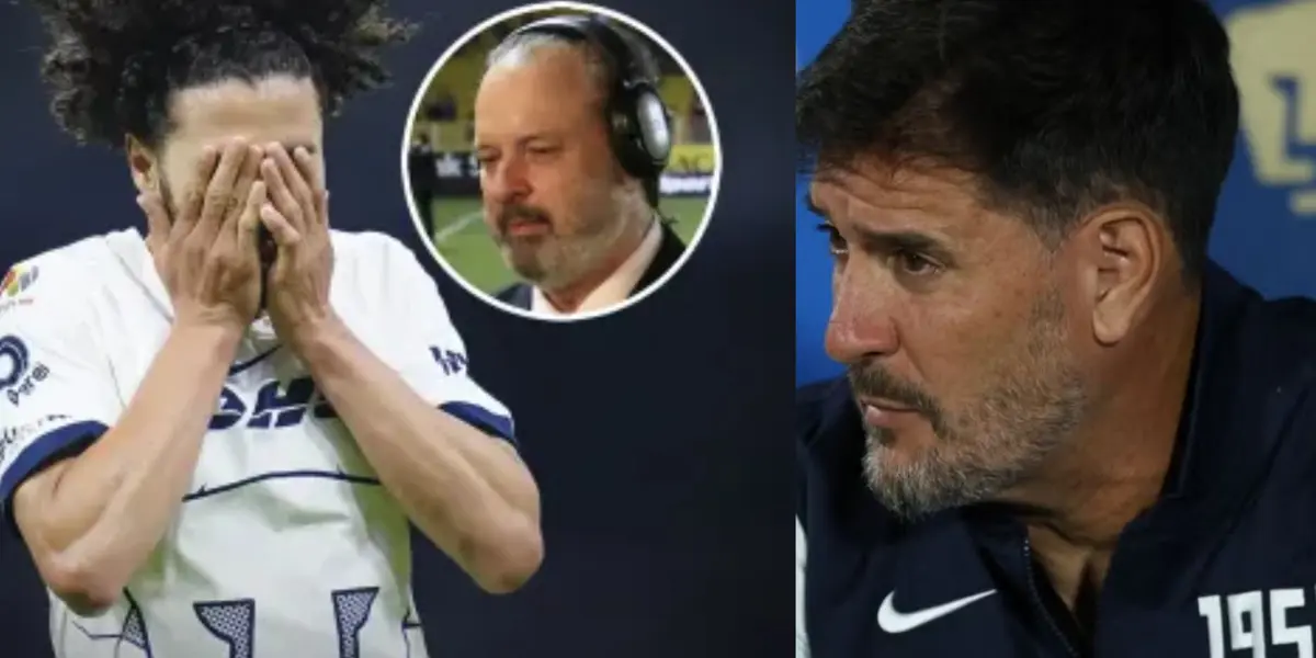 Pumas pierde en estadio de CU, a la derecha, Gustavo Lema (Fuente: ESPN y Mexsports)